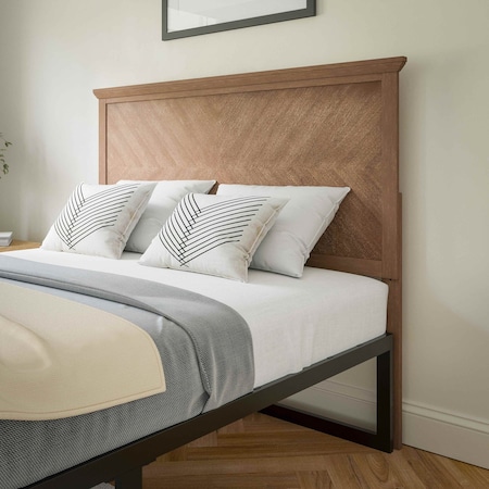 Flash Furniture Full Light Brown Herringbone Adjustable Headboard MG-97881-FHB-F-LTBRN-GG